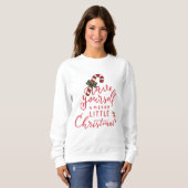 Persoonlijke Kerstmis Suikerriet Script Trui (Voorkant volledig)