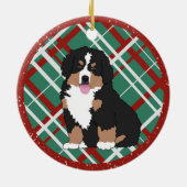 Persoonlijke kerstmis van Bernese Mountain Dog Keramisch Ornament (Achterkant)
