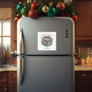 Persoonlijke Kerstmis voor huisdieren met krans en Magneet