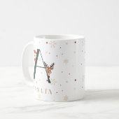 Persoonlijke Kerstmonogram A Mok (Voorkant links)