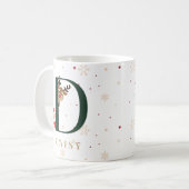 Persoonlijke Kerstmonogram D Mok (Voorkant links)