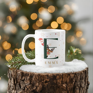 Persoonlijke Kerstmonogram E Mok
