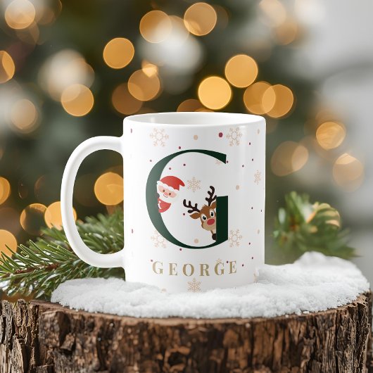 Persoonlijke Kerstmonogram G Mok