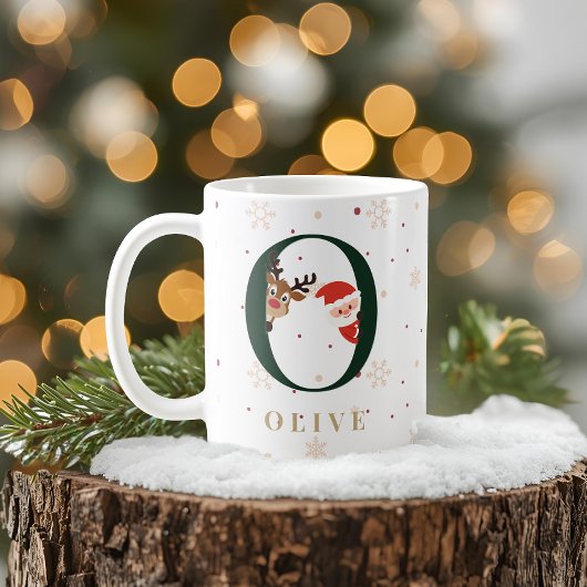 Persoonlijke Kerstmonogram O Mok