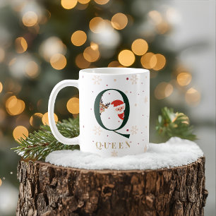 Persoonlijke Kerstmonogram Q Mok