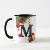 Persoonlijke Kerstmonogrammok Mok (Links)
