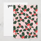 Persoonlijke kerstnotiecards kaart (Voorkant / Achterkant)