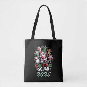 Persoonlijke Kerstploeg 2025 Kerstman Familie Draagtas