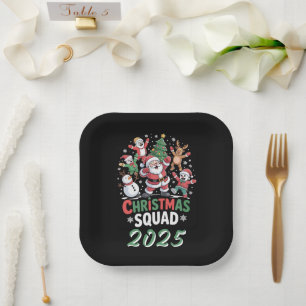 Persoonlijke Kerstploeg 2025 Kerstman Familie Papieren Bordje