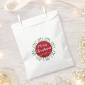 Persoonlijke kerstrode Waterverf Floral Bedankzakje (Geknipt)