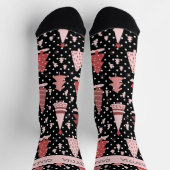 Persoonlijke kerstroze feestelijke boom sokken (Top)