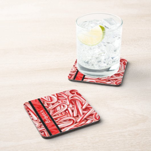 Persoonlijke Kerststok Onderzetters Sjabloon (Rechterzijde)