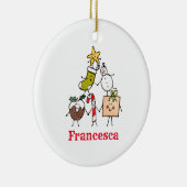 Persoonlijke kersttekens keramisch ornament (Rechts)