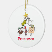 Persoonlijke kersttekens keramisch ornament (Links)