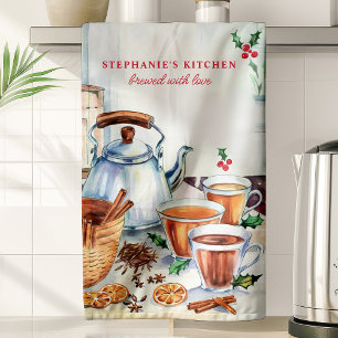 Persoonlijke Kerstthee en Kruiden Kerstmis Theedoek