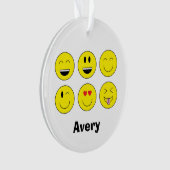 Persoonlijke kerstversiering "Emojis" Ornament (voorkant)