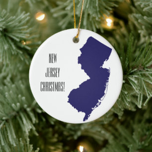Persoonlijke kerstversiering in New Jersey Keramisch Ornament
