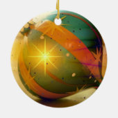 Persoonlijke kerstversiering in Teardrop Keramisch Ornament (Achterkant)