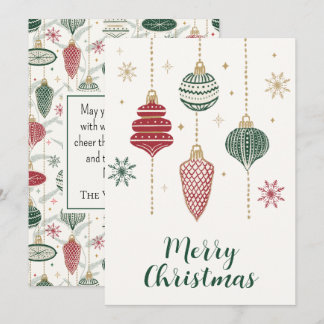 Persoonlijke kerstversiering in vintage stijl kaart