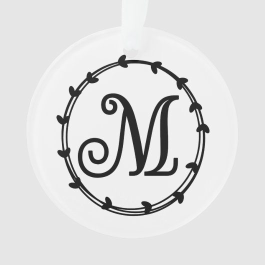 Persoonlijke kerstversiering met Letter M Ornament (voorkant)