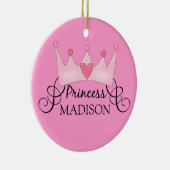 Persoonlijke kerstversiering prinses keramisch ornament (Rechts)