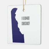 Persoonlijke kerstversiering van Delaware Keramisch Ornament (Links)