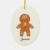 Persoonlijke kerstversiering van het ontbijt Ginge Keramisch Ornament (Voorkant)