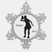 Persoonlijke kerstversiering van Snowflake Tennis Tin Sneeuwvlok Ornament (Voorkant)