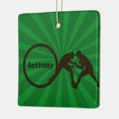 Persoonlijke kerstversiering van Wrestlers Keramisch Ornament (Links)