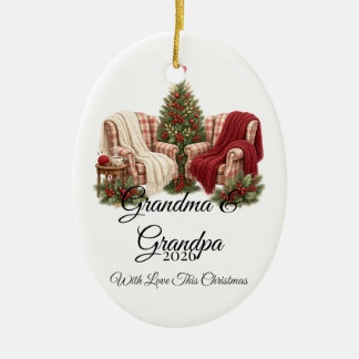 Persoonlijke Kerstversiering voor Grootouders met Keramisch Ornament