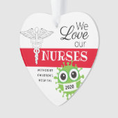 Persoonlijke kerstversieringen voor verpleegkundig ornament (voorkant)