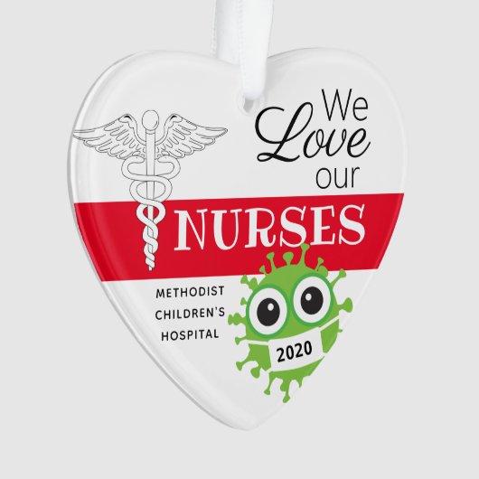Persoonlijke kerstversieringen voor verpleegkundig ornament (voorkant)