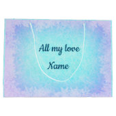 Persoonlijke kerstvrouw groot cadeauzakje (Achterkant)