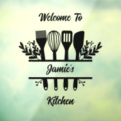 Persoonlijke keuken gesplitst frame raamsticker (Vel 3)