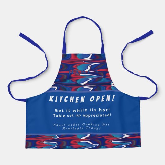 Persoonlijke keuken Open + 3Comments Funny Apron Schort (Voorkant)