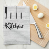 Persoonlijke keukenhanddoeken voor witte houten te (Quarter Fold)