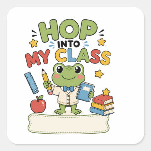 Persoonlijke Kikker Leraren Klas Sticker