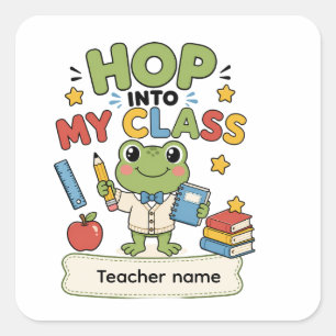 Persoonlijke Kikker Leraren Klas Sticker