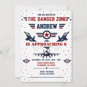 Persoonlijke kinder Air Force verjaardagsfeestje Kaart
