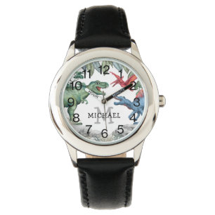 Persoonlijke Kinder dinosaurusnaam Horloge