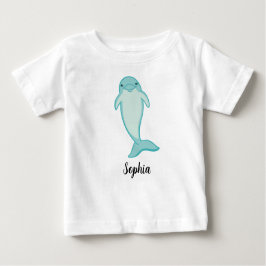 Persoonlijke Kinder dolfijnenmeisjes Baby T-Shirt