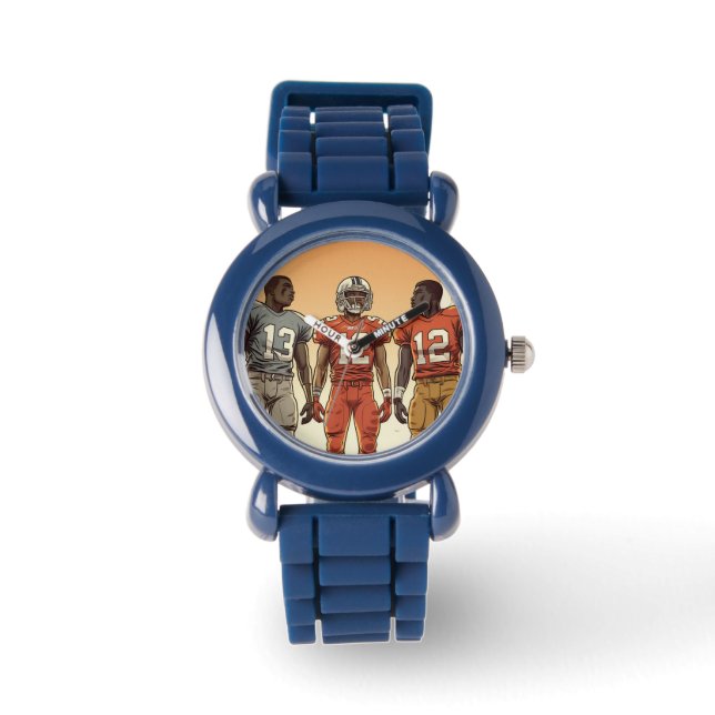 Persoonlijke Kinder jongens Baseball Watch Horloge (Voorkant)