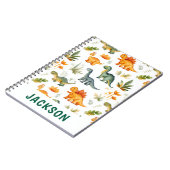 Persoonlijke kinder knuffel dinosaurus notitieboek (Linkerzijde)