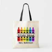 Persoonlijke Kinder Squad Crayon Canvas tas leraar (Voorkant)