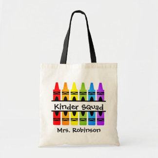 Persoonlijke Kinder Squad Crayon Canvas tas leraar