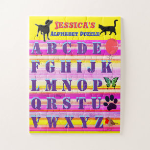 Persoonlijke Kinderen Alfabet Legpuzzel