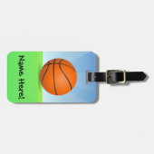 Persoonlijke Kinderen Basketball Sunny Day Bagagelabel (Voorkant horizontaal)