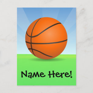 Persoonlijke Kinderen Basketball Sunny Day Briefkaart