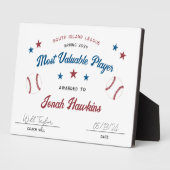 Persoonlijke Kinderen Honkbal Team Trofee Fotoplaat (Zijkant)