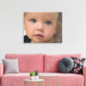 Persoonlijke kinderfoto met eigen naam canvas afdruk (Insitu (Woonkamer))
